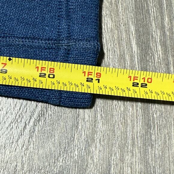 Marmot Drop Line Jacket Mens M Blue Knit Fleece Lined Polartec Full Zip Sweater - Picture 10 of 10